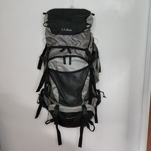 LL Bean hiking backpack White Mountain black and gray